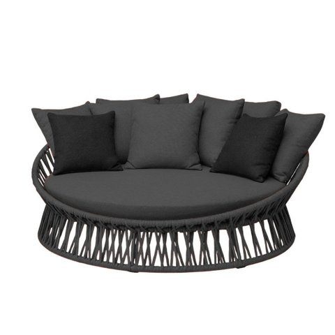 Chaise Área Externa Monza Alumínio Pintura Corda Náutica Trama