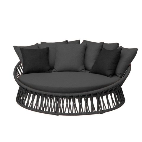 Chaise Área Externa Monza Alumínio Pintura Corda Náutica Trama