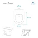 Ver imagem 3 de Assento Sanitário Poliester Greca Bege Claro para Vaso Belize