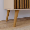 Ver imagem 3 de Aparador Buffet Kiev Cantinho Café 4 Portas Puxador Concha Prateleira Pés Retrô Sala Estar Cozinha