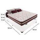 Ver imagem 6 de Cama Box Baú Casal + Colchão de Molas Prime Colchões Classic Superlastic 138x188x64 Branco