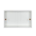 Ver imagem 2 de Armário Kit 64x18 Branco com Portas de Correr Acrílico e Puxador Montante Natural