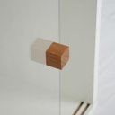 Ver imagem 3 de Armário Kit 64x18 Branco com Portas de Correr Acrílico e Puxador Montante Natural