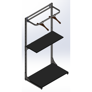 Kit Expositor Loja Estante Móvel Estrutura Cremalheira