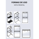 Ver imagem 4 de Kit Expositor Loja Estante Móvel Estrutura Cremalheira