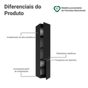 Ver imagem 4 de Paneleiro 40 cm 2 Portas Suspenso Preto Nice Madesa