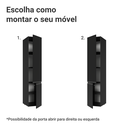 Ver imagem 5 de Paneleiro 40 cm 2 Portas Suspenso Preto Nice Madesa