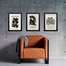 Kit 3 Quadros Arte Matisse Preto e Nude 45x34cm:madeira Branca - 1