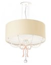 Ver imagem 1 de Lustre Pendente Infantil Laço Cúpula Crú 50x15 3e27