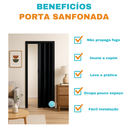 Ver imagem 6 de Porta Sanfonada Pvc 0,96x2,10 Multilit Preta