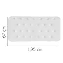 Ver imagem 2 de Painel Estofado Luxo Capitonê Brenda 195cm King Size para Cama Box Corino Branco - Gat Magazine