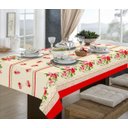 Ver imagem 1 de Toalha de Mesa Linhão 4 Lugares Retangular Floral Vermelha