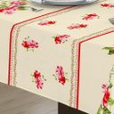 Ver imagem 4 de Toalha de Mesa Linhão 4 Lugares Retangular Floral Vermelha