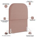 Ver imagem 4 de Cabeceira Cama Box 100cm Orgânica Lanna W01 Linho Rosê - Lyam Decor