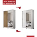 Ver imagem 6 de Guarda Roupa Casal Riva 2 Portas Deslizantes Flex Branco/amêndola Touch com Espelho e Pés - Demó