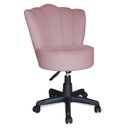 Ver imagem 5 de Cadeira Mocho Pétala Giratória para Estética Consultório Veludo Rose Bz Home Decor