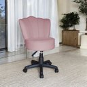 Ver imagem 1 de Cadeira Mocho Pétala Giratória para Estética Consultório Veludo Rose Bz Home Decor