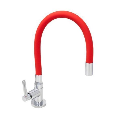 Torneira Cozinha Mesa Silicone Vermelho C62 Arejador Fixo