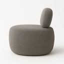 Ver imagem 4 de Poltrona Estofada Bouclê Confortável Cinza Design Moderno