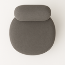 Ver imagem 2 de Poltrona Estofada Bouclê Confortável Cinza Design Moderno