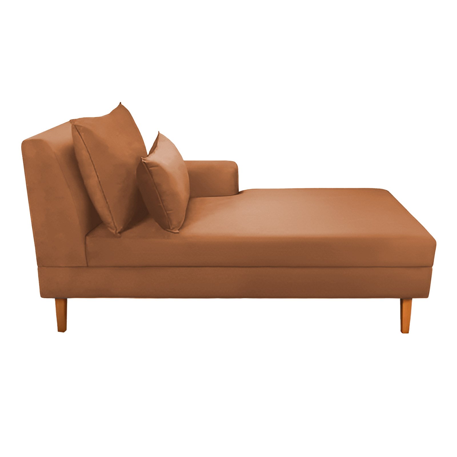 Divã Juliana 140cm Suede Terracota - Am Interiores