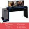 Mesa Gamer Ideal para 2 Monitores Preto/Azul - Pnr Móveis - 2