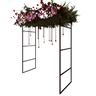 Kit Gazebo + Esteira de Palha Taboa para Decorar Jardins com Flores, 120cm Portátil e Desmontável - 9