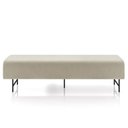 Ver imagem 6 de Puff Recamier Decorativo Pés em Ferro 160cm Dublin P02 Veludo Bege - Mpozenato