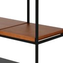 Ver imagem 7 de Estante Divisória em Metal e Madeira com Nichos Prateleiras Decorativa Moderna para Sala Hive Preto/Nozes