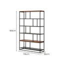 Ver imagem 3 de Estante Divisória em Metal e Madeira com Nichos Prateleiras Decorativa Moderna para Sala Hive Preto/Nozes