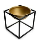 Ver imagem 1 de Cachepot em Cerâmica Dourado com Base de Metal Preto 21cm - D'Rossi