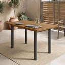 Ver imagem 1 de Mesa de Jantar 4 Lugares Madeira Maciça 120cm Mariana Preto/Cinamomo