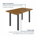 Ver imagem 6 de Mesa de Jantar 4 Lugares Madeira Maciça 120cm Mariana Preto/Cinamomo