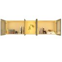 Ver imagem 5 de Módulo Guarda Roupa Aéreo Reflecta 5 Portas Led Off White - Gelius