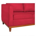 Ver imagem 5 de Sofá 3 Lugares Europa 180 cm Estilo Conforto e Elegância Suede Vermelho - ADJ Decor