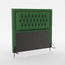 Ver imagem 2 de Kit Cabeceira Decorativa Para Cama Box Antares e Calçadeira Sagitarius 195 Para Cama King Sued Verde