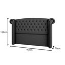 Ver imagem 3 de Cabeceira Madrid 140 cm Suede Azul Tiffany
