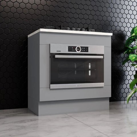 Balcão Modulado 80cm para Forno de Embutir com Tampo Emily Henn