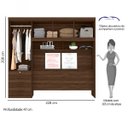 Ver imagem 5 de Guarda-Roupa Casal com Espelho 4 Portas Duster Albatroz Móveis