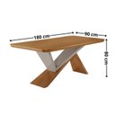 Ver imagem 3 de Conjunto Mesa de Jantar com 6 Cadeiras 180cm MDF Marrom Off White
