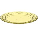 Ver imagem 2 de Conjunto 12 Pratos Médios Amarelo Crippa Bandeja para Servir Mesa Posta Porções Aperitivos