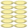 Conjunto 12 Pratos Médios Amarelo Crippa Bandeja para Servir Mesa Posta Porções Aperitivos - 1