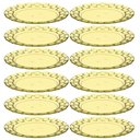 Ver imagem 1 de Conjunto 12 Pratos Médios Amarelo Crippa Bandeja para Servir Mesa Posta Porções Aperitivos