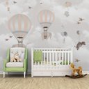 Ver imagem 3 de Papel de parede balão elefantinha infantil safári animal M² PP123