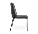 Ver imagem 5 de Kit 02 Cadeiras Sala de Jantar Lior com Encosto Estofado Base Preta Couríssimo Preto - Desk Design