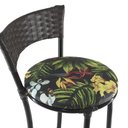 Ver imagem 3 de Kit Com 8 Banquetas Alta Forts Fibra Uv Bancada, área Goumert, Bar, Piscina, Balcão, Preto Floral