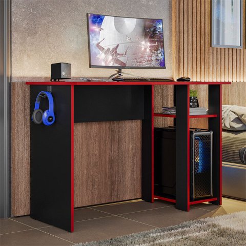 Mesa Escrivaninha Gamer Slim Peternella Móveis