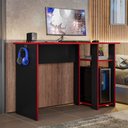 Ver imagem 1 de Mesa Escrivaninha Gamer Slim Peternella Móveis