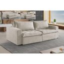 Ver imagem 3 de Sofá Cama 4 Lugares Retrátil Reclinável M-184 Veludo Martins Creme
