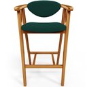 Ver imagem 6 de Kit 02 Banquetas Alta para Cozinha Bancada Bar Sala de Jantar Fixa Cecília L02 Bouclê Verde - Lyam
